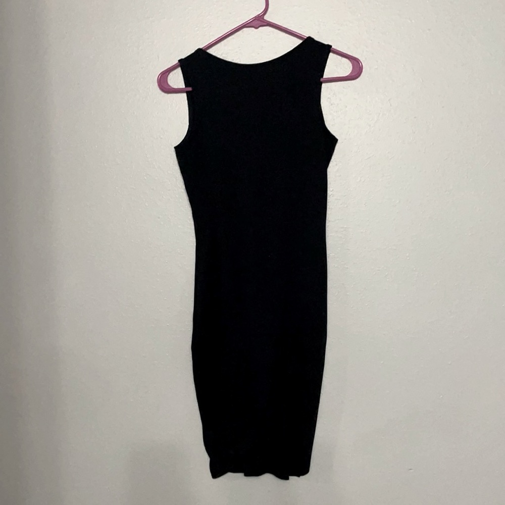 Black backless mini cocktail dress